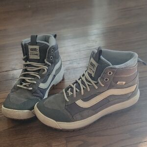 Vans Ultrarange High-Top Sneakers in Gray and White